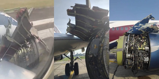 Yolcu Uçağının Motorunda Havada Patlama Meydana Geldi